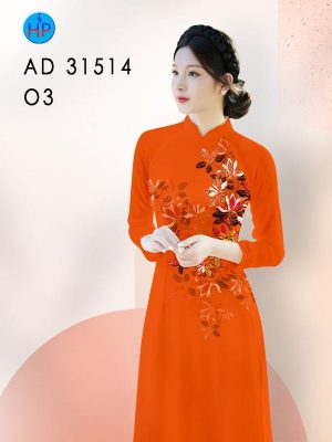 Vải Áo Dài Hoa In 3D AD 31514 32